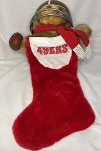 Vintage 1993 San Francisco 49ers Christmas Teddy Bear Stocking - Picture 1 of 6