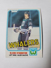 1981-82 O-PEE-CHEE NHL HOCKEY #133 BLAINE STOUGHTON HARTFORD WHALERS