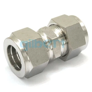 Fit Metal Tube O.D 18mm 304 Stainless Steel Equal Straight Compression Fitting - Picture 1 of 8