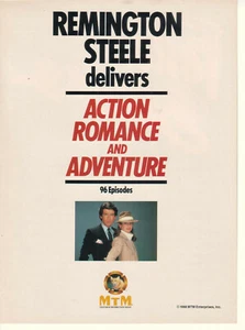 Pierce Brosnan Stephanie Zimbalist Remington Steele 1988 Advertisement- Action - Picture 1 of 1