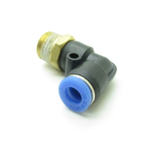 5 X L Shape 6mm to 1/4" Elbow Connector Push In Fitting for Pneumatic Valve - Picture 1 of 4