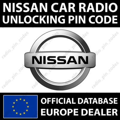 NISSAN RADIO PIN CODE ALL MODELS ALMERA JUKE MICRA NAVARA NOTE QASHQAI X-TRAIL - Bild 1 von 4