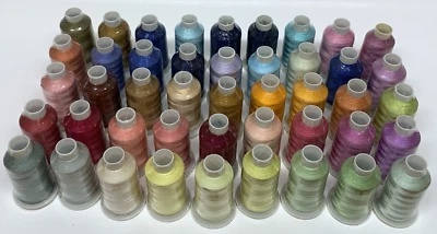 45 NOS RAYON EMBROIDERY THREAD - 1000M Many Different Radiant Colors! - Image 1 of 4