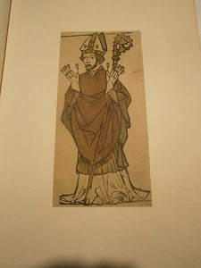 Planche gravure Religion Moyen age ST Bénigne Dijon Par Le Maitre aux boucles - Picture 1 of 1