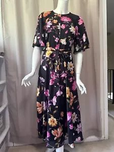 Nuevo Vestido Ted Baker London Estampado Floral Ruibarbo Té Talla 2 - Imagen 1 de 12