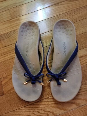 Chanclas Vionic Bella Orthaheel para mujer púrpura cómodas tanga talla 10 sandalias/usadas en excelente estado Foto 1 de 4