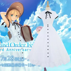 Fate/Grand Order Fes. 2018 3rd Anniversary Saber Dress Cosplay Costume {fghh} - Picture 1 of 4