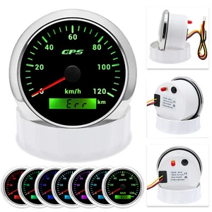 85mm Waterproof GPS Speedometer 0-120km/h Odometer Gauge For Marine Boat Car - Picture 1 of 10