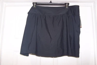 NUEVO CON ETIQUETAS Croft & Barrow Falda de Natación Skort Control Abdomen Parte Inferior Mujer Talla Grande 2X Negra Foto 1 de 4