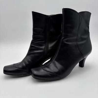 Botas Paul Green De Colección Munchen Mujer Puntera Cuadrada Cuero Negro y Gamuza EE. UU. 6 Foto 1 de 4