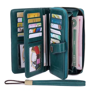 Lady PU Leather Large Capacity Wallet Long Purse Phone Card Holder Case Clutch A - Picture 1 of 16
