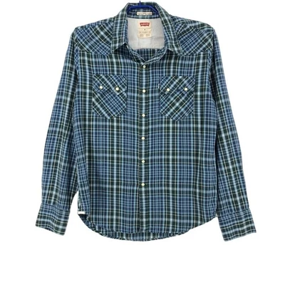 Levi's Strauss & Co Hombre Entallado Manga Larga Informal Franela Camisa Talla M - Imagen 1 de 4