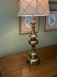Vintage Brass Table Lamp Hollywood Regency Style 24” Tall Shade is NOT included - Picture 1 of 4