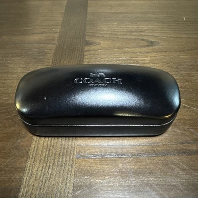 Estuche Coach Pequeño Auténtico Negro Duro Lateral Clamshell Anteojos/Gafas de Sol Foto 1 de 4