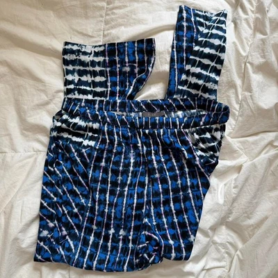 Tart Artsy holgado funky estampado pantalones recortados talla L cintura elástica boho hippie Foto 1 de 4