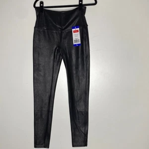 New SPANXshape Shaping Faux Leather Leggings Women's Size Large 2437 - Picture 1 of 8