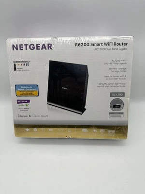 NEW!! SEALED - Netgear R6200 Smart WiFi Router AC1200 Dual Band Gigabit Wireless - Image 1 of 4