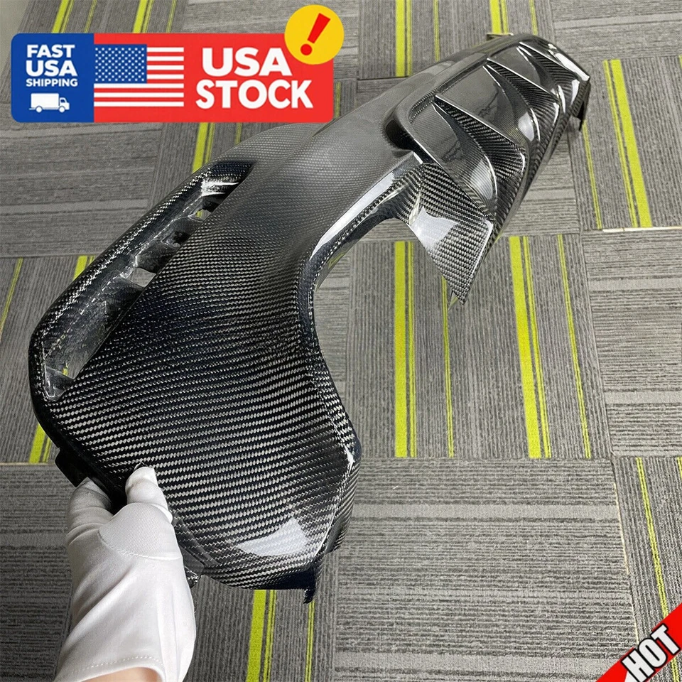 Real Carbon Fiber Rear Bumper Diffuser Fits BMW 5 Series G30 G38 M540i 2018-2022 Foto 1 de 4