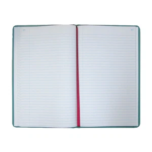 National Brand Sewn Canvas Account Book, 12 1/8" x 7 5/8", 50% Recycled, Green, - Picture 1 of 2