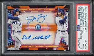 Bowman Draft Orange 2024 #PDA-CM Caglianone / Mitchell Dual Auto PSA 9 Royals - Imagen 1 de 2