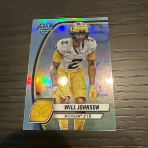 2024 Bowman University Chrome #183 Will Johnson Refractor Michigan - Picture 1 of 2