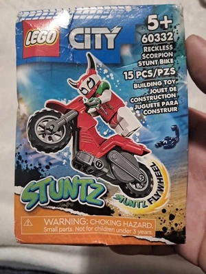 Lego City Stuntz Reckless Scorpion Stunt Bike #60332 New Sealed Box Damaged  - Image 1 of 4
