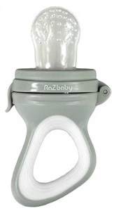 Bpa Free Gray Teething Pacifier Feeder For Fresh Frozen Fruits And Vegetables - Picture 1 of 9