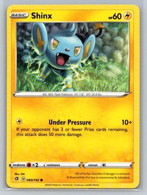Shinx #060/192 SWSH02: Rebel Clash Common - Pokemon Cards E49 - Image 1 of 2