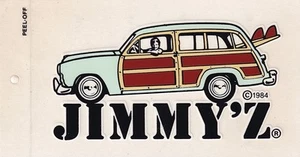 Vintage 1984 Jimmy'Z Sticker Woody Wagon Old School Surfbekleidung - Bild 1 von 4