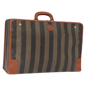 FENDI Valigetta baule in tela pecan PVC nero marrone originale 147028 - Foto 1 di 21