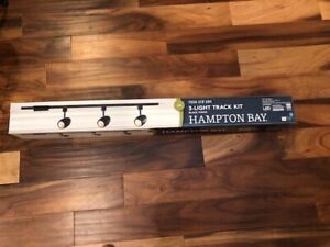 Hampton Bay 39.37 in. 3-Light Black Dimmable Integrated LED Track Lighting Kit