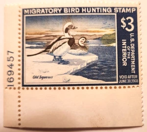 Federal Duck Stamp RW34 Mint OG NH Plate # 1967 Migratory Bird Hunting Stamp - Picture 1 of 2