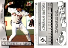 Omar Burgos 2004 Grandstand Fort Myers Miracle #NNO Card *AutographDen*