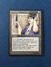 MTG 1x Implements of Sacrifice LP Fallen Empires Magic