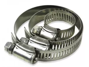 2 x Hose Clamps 12mm Wide Galvanised Various Sizes 12-60mm - Picture 1 of 1
