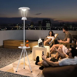 Outdoor Floor Lamp is Solar Powered, Equipped with Three Level Dimming Outdoo... - Picture 1 of 6