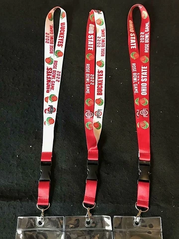 3pc. Rose Bowl 2022 Ohio State Buckeyes Lanyards & Ticket holder Package Cover