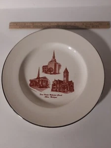 First United methodist Church  Plate 10"  Albion, MI - Picture 1 of 3