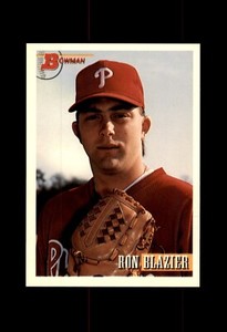RON BLAZIER #244 PHILADELPHIA PHILLIES 1993 BOWMAN FREE SHIPPING