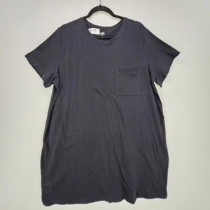Ana Tunic T-Shirt Dress Short Sleeve Black Size 1X - Picture 1 of 8