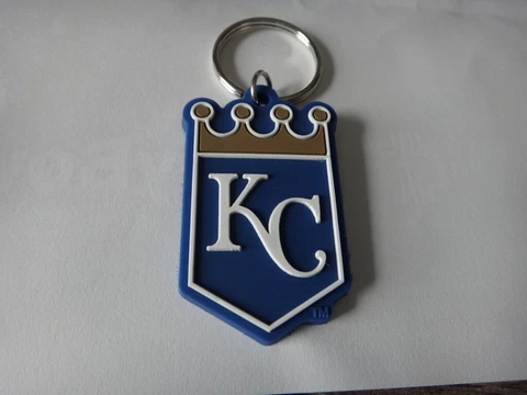 1.5" Kansas City Royals soft Rubber PVC MLB Baseball Team 1" Keyring Backpack Cover