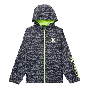 NWT HURLEY CORE PRINTED WINDBREAKER JACKET Big Kids Large 12-13 Years MSRP $55 - Picture 1 of 7