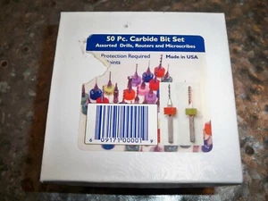 49 Piece Carbide Bit Set Made in USA Assorted Drills, Routers and Microscribes - Picture 1 of 4