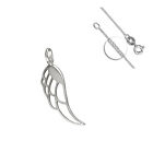 SALE 925 Sterling Silver Angel Wing Pendant Necklace NEW Spring Design