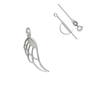 VENTA Collar Colgante Ala de Ángel Plata Esterlina 925 NUEVO Diseño Primavera - Imagen 1 de 4