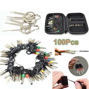 100pcs Car Pin Ejector Wire Kit Extractor Connector Puller Terminal Removal Tool - Picture 1 of 8