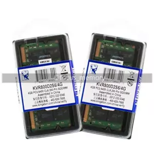 Kingston 8GB 2x4GB PC2-6400 DDR2 800MHz Laptop Memory SODIMM 200pin For Notebook - Picture 1 of 6