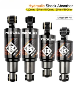 MTB Hydraulic Rear Shock Absorbers 120/125/150/165/190MM Scooter Air Rear Shock - Picture 1 of 25
