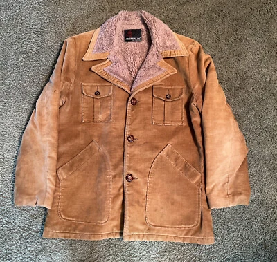 American Jac vintage barn jacket men large sherpa lined 1980 - Image 1 of 4