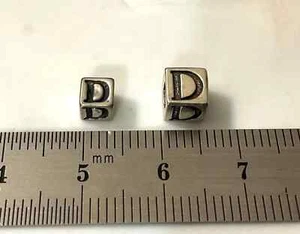 Sterling Silver 4mm Large Hole Alphabet / Letter Beads - Picture 1 of 46